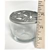 Image 2 : Glass Pot Pourri Jar with Silver Cat Cover