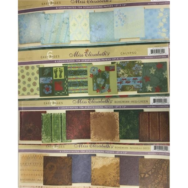 Scrapbook Papers - FOUR Books 12" x 12"