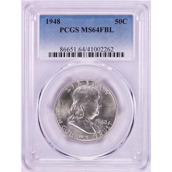 1948 Franklin Half Dollar Coin PCGS MS64FBL
