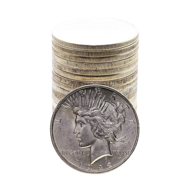 Roll of (20) 1922-1923 $1 Peace Silver Dollar Coins