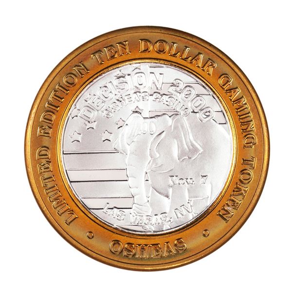 .999 Fine Silver Osheas Las Vegas, Nevada $10 Limited Edition Gaming Token
