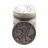 Image 1 : Roll of (20) Mixed Date Walking Liberty Half Dollar Coins