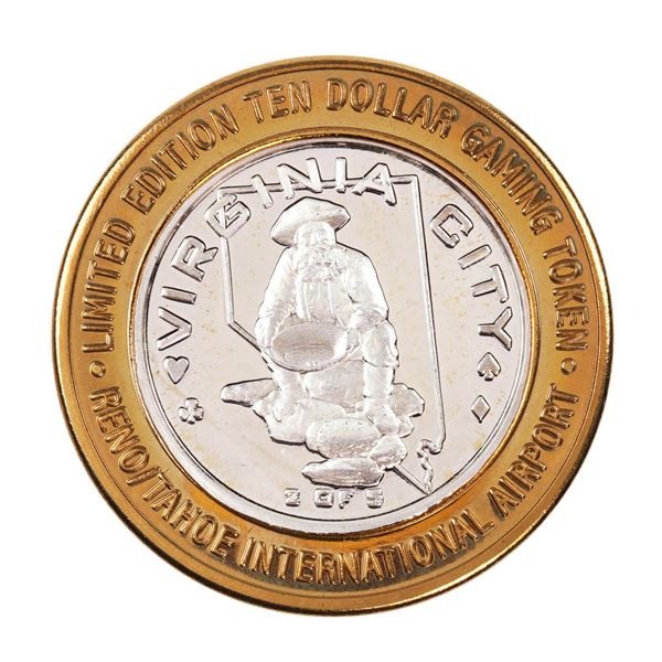 .999 Silver Reno Tahoe International Airport $10 Casino Limited Edition Gaming Token