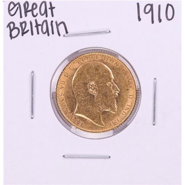 1910 Great Britain Sovereign Gold Coin
