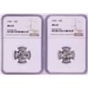 Image 1 : Lot of (2) 1941 Mercury Dime Coins NGC MS65