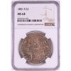 Image 1 : 1881-S $1 Morgan Silver Dollar Coin NGC MS63 Nice Toning
