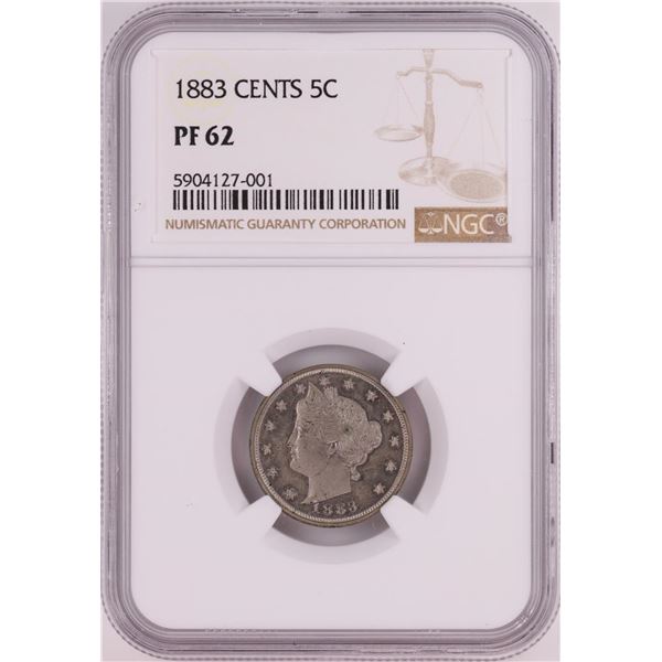 1883 with Cents Proof Liberty V Nickel Coin NGC PF62