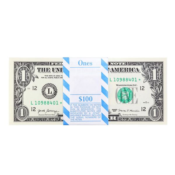 Pack of (100) Consecutive 2013 $1 Federal Reserve STAR Notes San Francisco