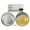 Image 1 : 1881-S $1 Morgan Silver Dollar Coin NGC MS63* Star CAC Amazing Toning