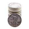 Image 1 : Roll of (20) Mixed Date Walking Liberty Half Dollar Coins