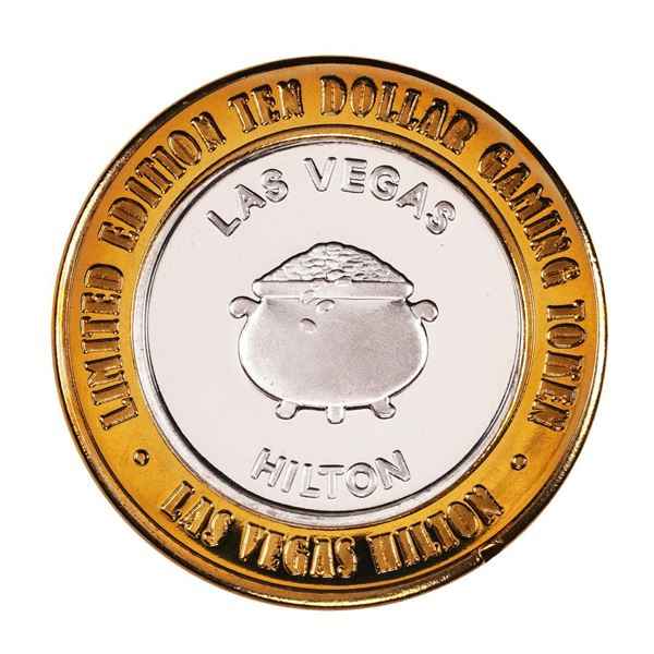 .999 Silver Hilton Las Vegas, Nevada $10 Casino Limited Edition Gaming Token