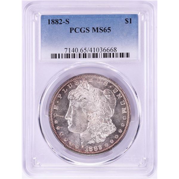 1882-S $1 Morgan Silver Dollar Coin PCGS MS65