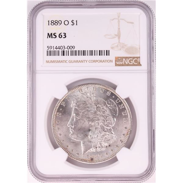 1889-O $1 Morgan Silver Dollar Coin NGC MS63