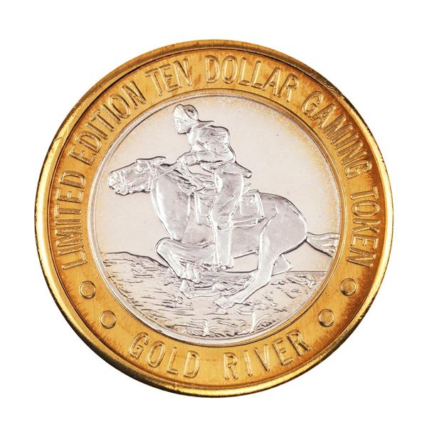 .999 Silver Gold River Laughlin, Nevada $10 Casino Limited Edition Gaming Token
