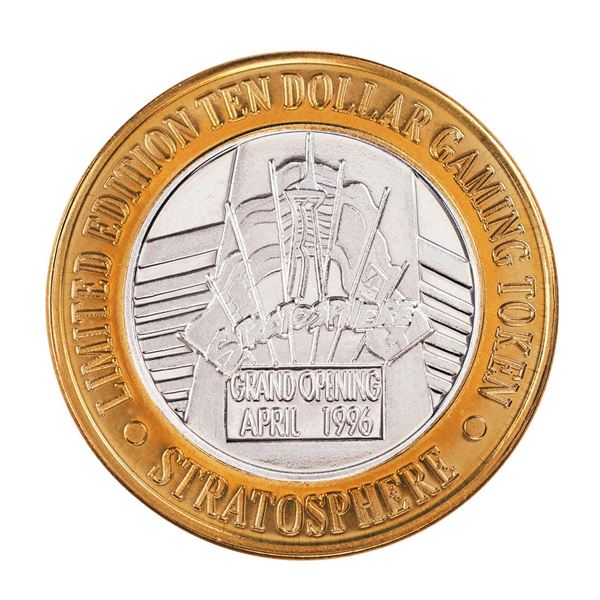 .999 Silver Stratosphere Las Vegas, NV $10 Casino Limited Edition Gaming Token
