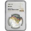 Image 2 : 1881-S $1 Morgan Silver Dollar Coin NGC MS64* Star Amazing Toning