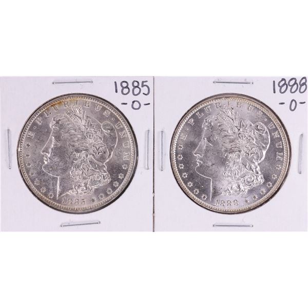 Lot of 1885-O & 1888-O $1 Morgan Silver Dollar Coins