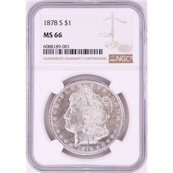 1878-S $1 Morgan Silver Dollar Coin NGC MS66