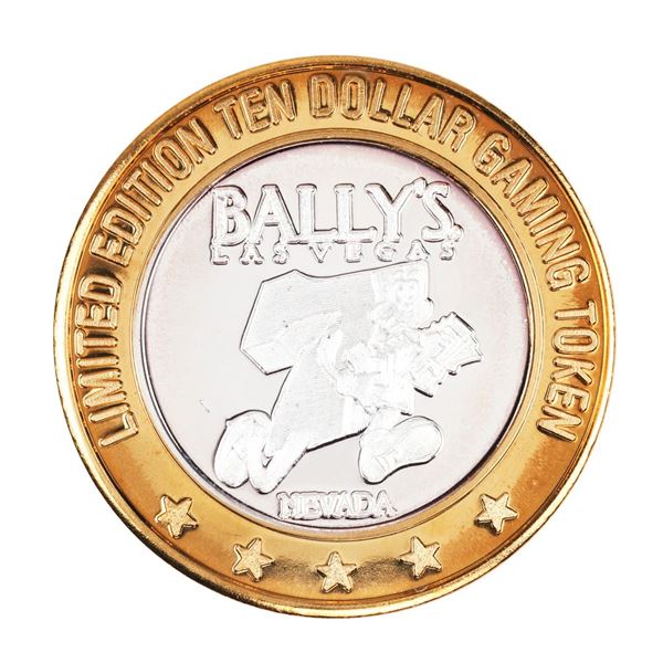 .999 Silver Bally's Las Vegas, Nevada $10 Casino Limited Edition Gaming Token