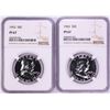 Image 1 : Lot of (2) 1963 Proof Franklin Half Dollar Coins NGC PF67