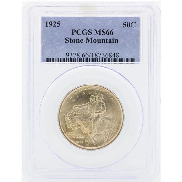 1925 Stone Mountain Commemorative Half Dollar Coin PCGS MS66