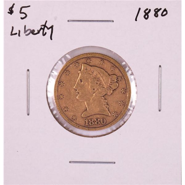 1880 $5 Liberty Head Half Eagle Gold Coin
