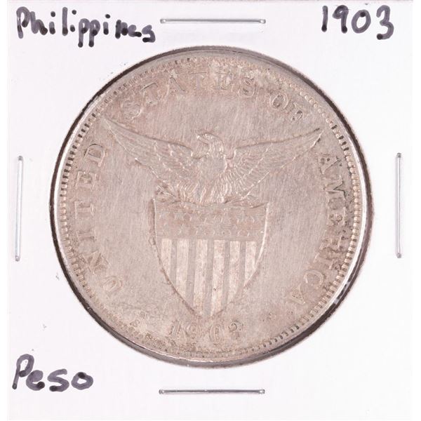 1903 Philippines Peso Silver Coin