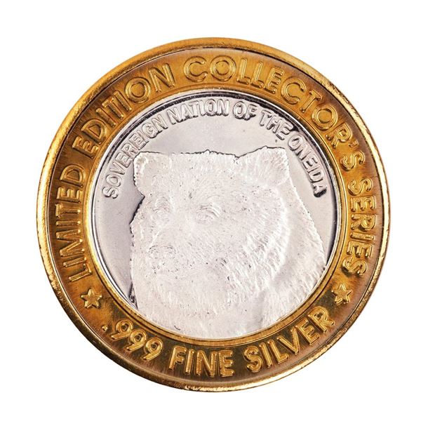 .999 Silver Oneida Bingo Green Bay, Wisconsin $10 Limited Edition Gaming Token