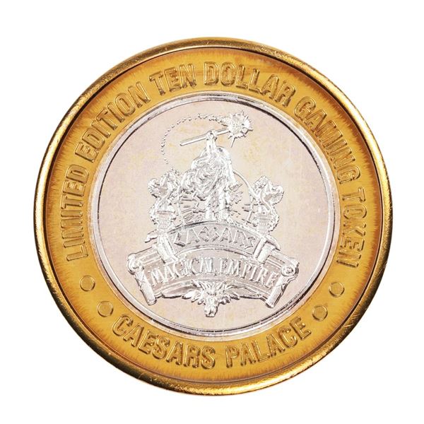 .999 Silver Caesars Palace Las Vegas, Nevada $10 Casino Limited Edition Gaming Token