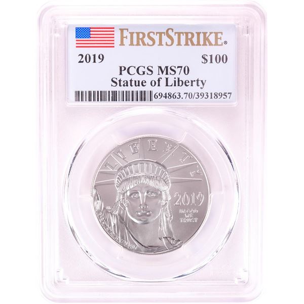 2019 $100 Platinum American Eagle Coin PCGS MS70 First Strike