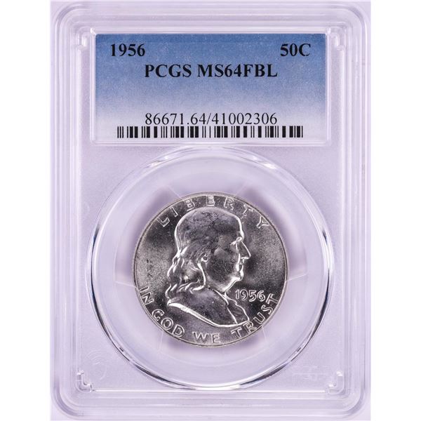 1956 Franklin Half Dollar Coin PCGS MS64FBL
