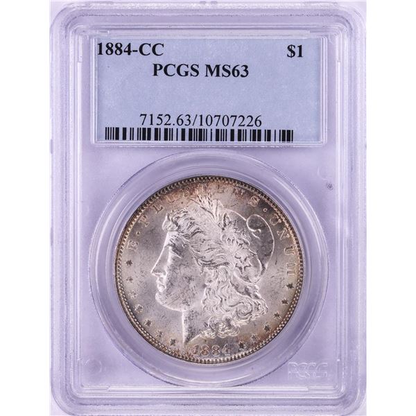 1884-CC $1 Morgan Silver Dollar Coin PCGS MS63