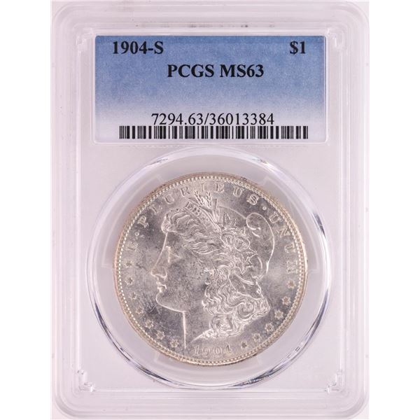 1904-S $1 Morgan Silver Dollar Coin PCGS MS63