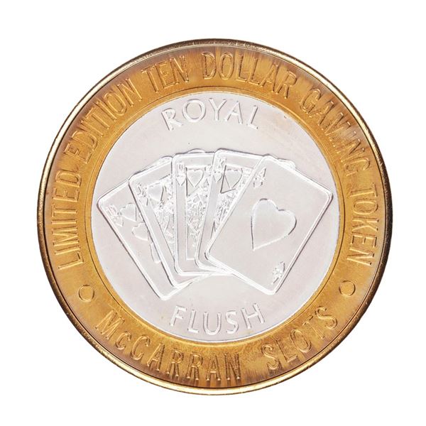 .999 Silver McCarran International Airport $10 Casino Limited Edition Gaming Token