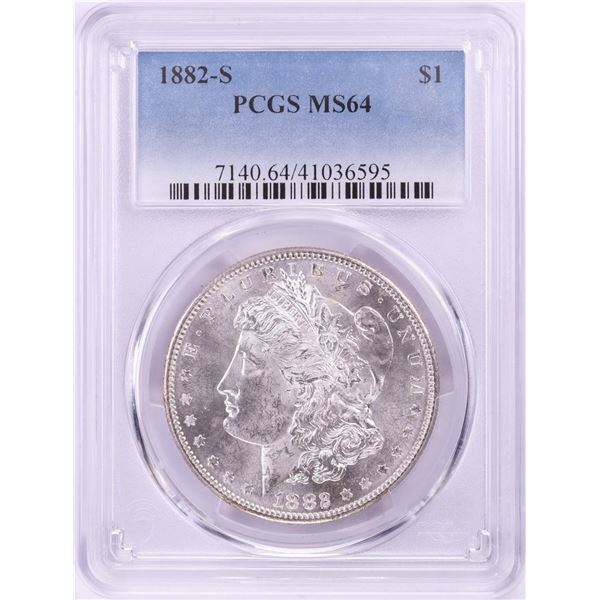 1882-S $1 Morgan Silver Dollar Coin PCGS MS64