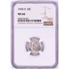 Image 1 : 1958-D Roosevelt Dime Coin NGC MS66