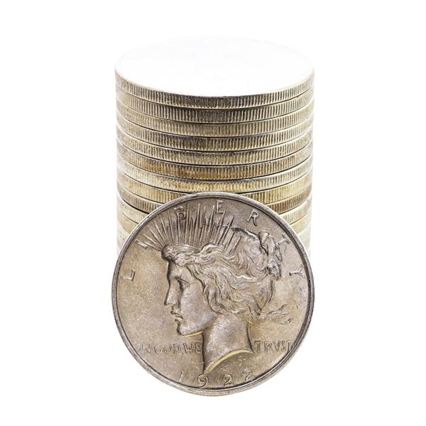 Roll of (20) 1922 $1 Peace Silver Dollar Coins