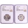 Image 1 : Lot of 1958-D & 1959-D Washington Quarter Coins NGC MS65