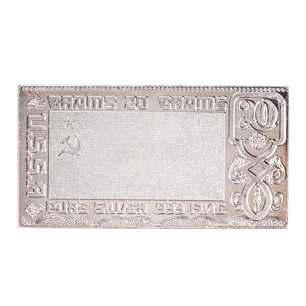 The Silver Mint 20 Gram Silver Ingot