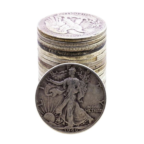 Roll of (20) Mixed Date Walking Liberty Half Dollar Coins