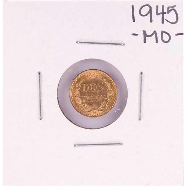 1945 Mexico Dos Pesos Gold Coin