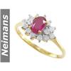 Image 1 : Fine Gem Certified 1.25 ct Ruby & VS Diamond Ring 14kt