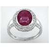 Image 1 : X-Fine 5.50 ct Certified Amethyst & VS Diamond Ring 14K