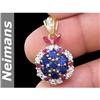 Gem Certified 4.75 ct Ruby & White Sapphire Pendant 14K