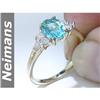 Certified 2.00 ct Aquamarine & Diamond Ring 14kt Gold
