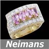 Certified .75 ct Pink Sapphire & Diamond Ring 14kt Gold