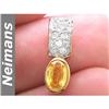 Certified .75 ct Yellow Sapphire & Diamond Pendant 14kt