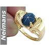 Certified 4.00 ct Star Sapphire Ring 14kt Gold