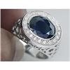 Antique 2.00 ct Blue Sapphire & Diamond Ring 14kt Gold