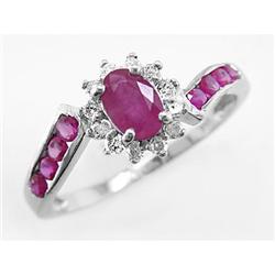 Vintage 2.00 ct Pink Sapphire & Diamond Ring 14kt Gold